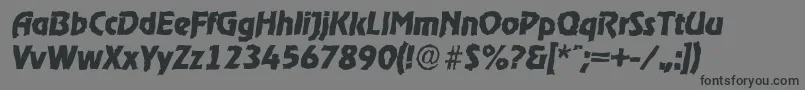 OnstagerandomXboldItalic-Schriftart – Schwarze Schriften auf grauem Hintergrund