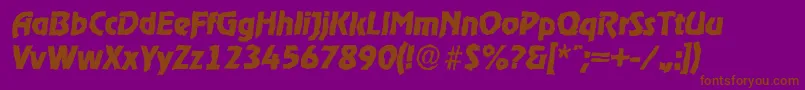 OnstagerandomXboldItalic Font – Brown Fonts on Purple Background