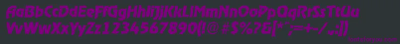 OnstagerandomXboldItalic Font – Purple Fonts on Black Background