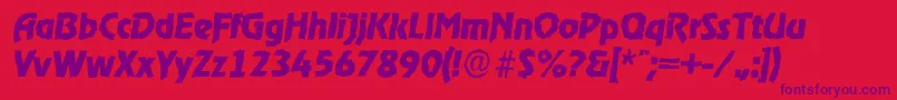 OnstagerandomXboldItalic Font – Purple Fonts on Red Background