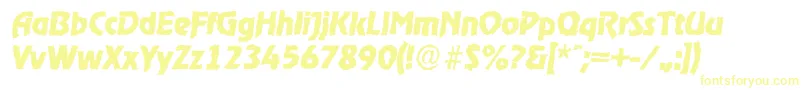 OnstagerandomXboldItalic Font – Yellow Fonts on White Background