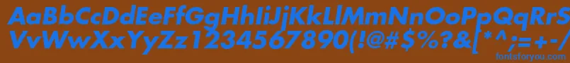 FavoritcBolditalic Font – Blue Fonts on Brown Background