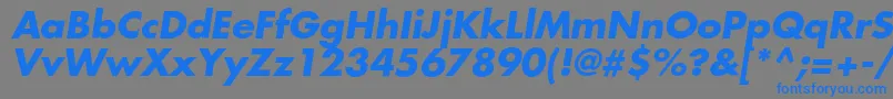 FavoritcBolditalic Font – Blue Fonts on Gray Background