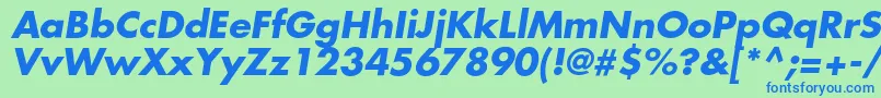 FavoritcBolditalic Font – Blue Fonts on Green Background