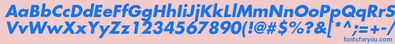 FavoritcBolditalic Font – Blue Fonts on Pink Background