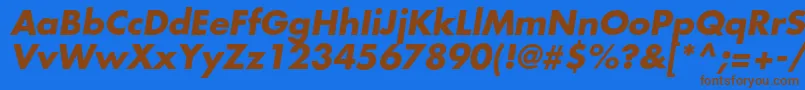 FavoritcBolditalic Font – Brown Fonts on Blue Background