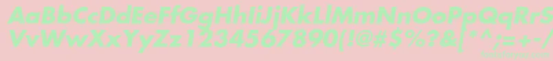 FavoritcBolditalic Font – Green Fonts on Pink Background