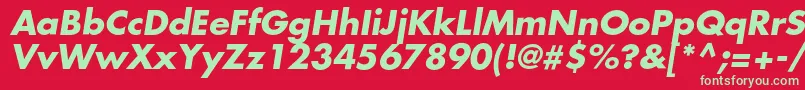 FavoritcBolditalic Font – Green Fonts on Red Background