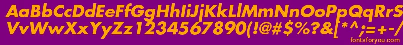 Czcionka FavoritcBolditalic – pomarańczowe czcionki na fioletowym tle