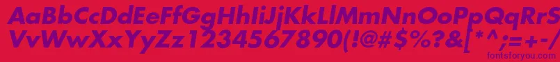 FavoritcBolditalic Font – Purple Fonts on Red Background