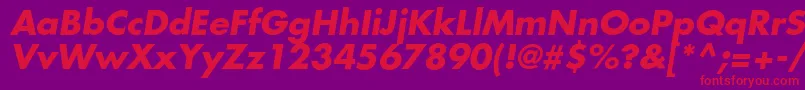 FavoritcBolditalic Font – Red Fonts on Purple Background