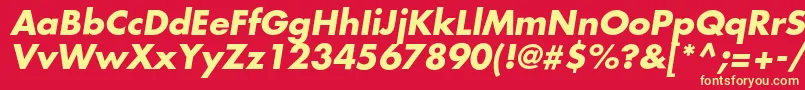 FavoritcBolditalic Font – Yellow Fonts on Red Background