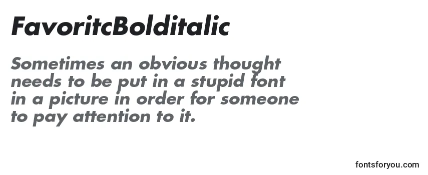 FavoritcBolditalic Font