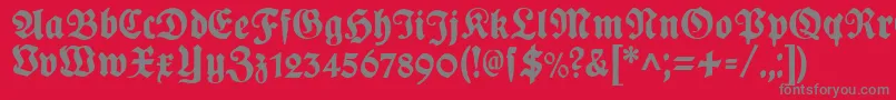 fuente PlakatFrakturBlack – Fuentes Grises Sobre Fondo Rojo