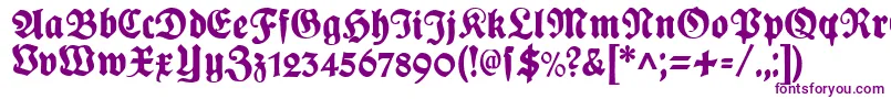 PlakatFrakturBlack Font – Purple Fonts on White Background