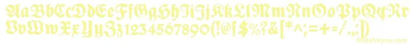 PlakatFrakturBlack Font – Yellow Fonts on White Background