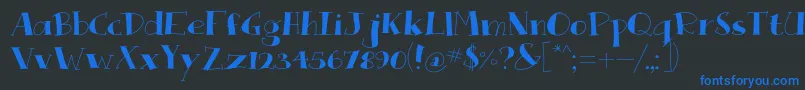 Шрифт QueRompa – синие шрифты на чёрном фоне