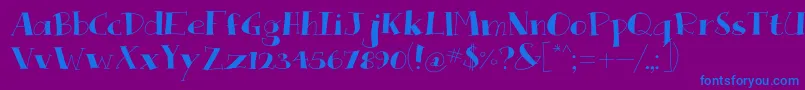 QueRompa Font – Blue Fonts on Purple Background