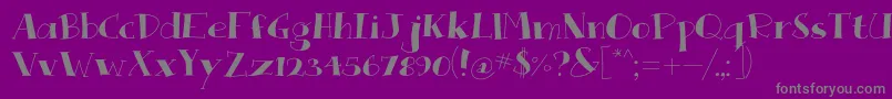QueRompa Font – Gray Fonts on Purple Background