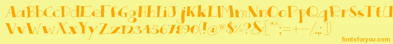 QueRompa Font – Orange Fonts on Yellow Background
