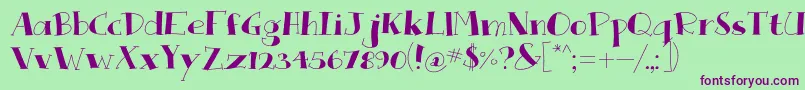 QueRompa Font – Purple Fonts on Green Background