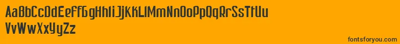 PatinioRicardoSample Font – Black Fonts on Orange Background