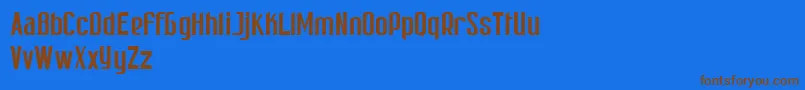 PatinioRicardoSample Font – Brown Fonts on Blue Background