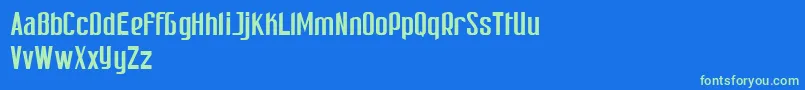 PatinioRicardoSample Font – Green Fonts on Blue Background