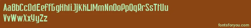 PatinioRicardoSample Font – Green Fonts on Brown Background