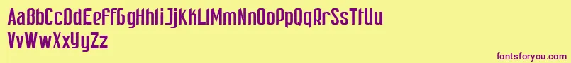 PatinioRicardoSample Font – Purple Fonts on Yellow Background