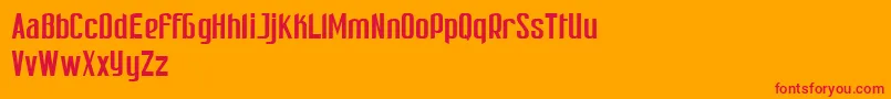 PatinioRicardoSample Font – Red Fonts on Orange Background
