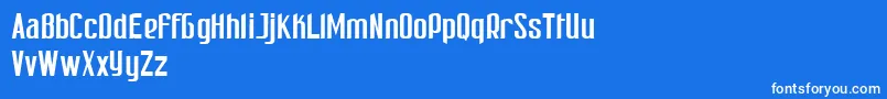 PatinioRicardoSample Font – White Fonts on Blue Background