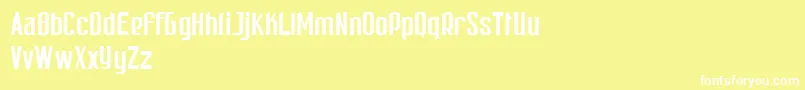 PatinioRicardoSample Font – White Fonts on Yellow Background