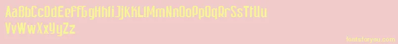 PatinioRicardoSample Font – Yellow Fonts on Pink Background