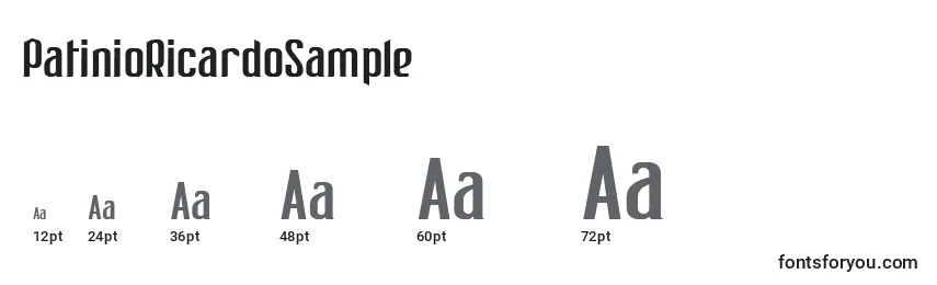 PatinioRicardoSample Font Sizes
