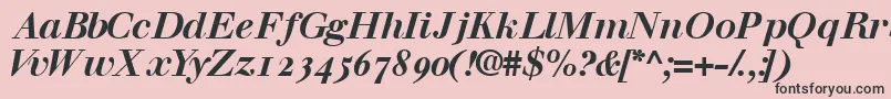 WalbaumossskBold Font – Black Fonts on Pink Background