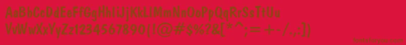 DomkratRegular Font – Brown Fonts on Red Background