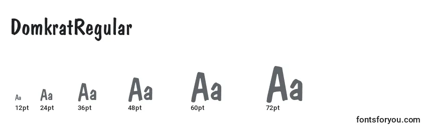 DomkratRegular Font Sizes
