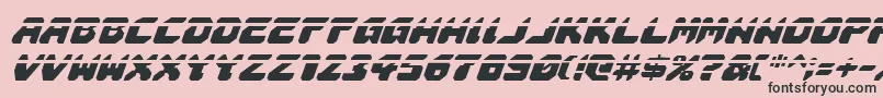 フォントAstropolisLaserItalic – ピンクの背景に黒い文字