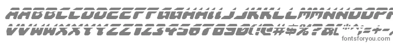 AstropolisLaserItalic-fontti – harmaat kirjasimet valkoisella taustalla