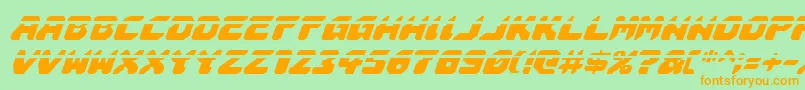 AstropolisLaserItalic Font – Orange Fonts on Green Background