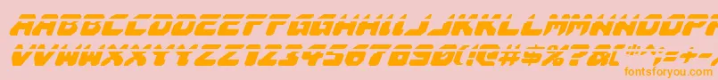 AstropolisLaserItalic Font – Orange Fonts on Pink Background