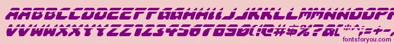 AstropolisLaserItalic Font – Purple Fonts on Pink Background