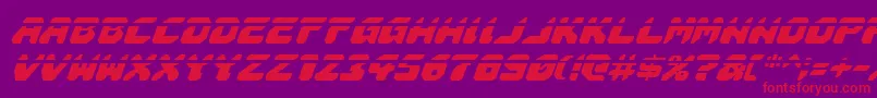 AstropolisLaserItalic Font – Red Fonts on Purple Background