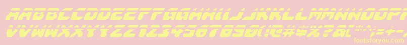 AstropolisLaserItalic Font – Yellow Fonts on Pink Background