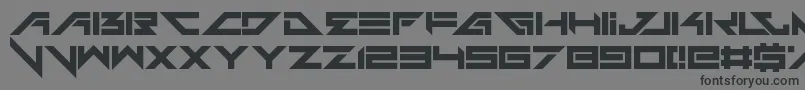 Headshots-Schriftart – Schwarze Schriften auf grauem Hintergrund