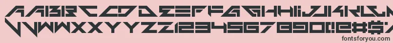 Headshots-fontti – mustat fontit vaaleanpunaisella taustalla
