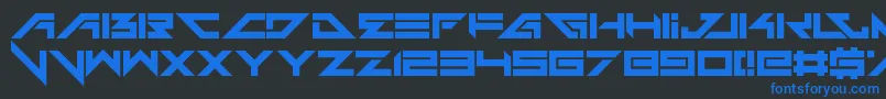Шрифт Headshots – синие шрифты на чёрном фоне