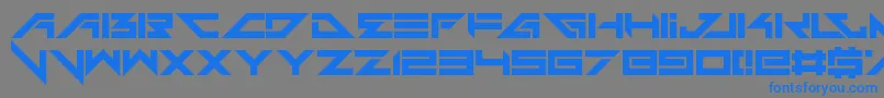 Headshots-Schriftart – Blaue Schriften auf grauem Hintergrund
