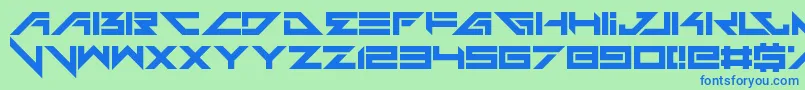 Headshots-fontti – siniset fontit vihreällä taustalla